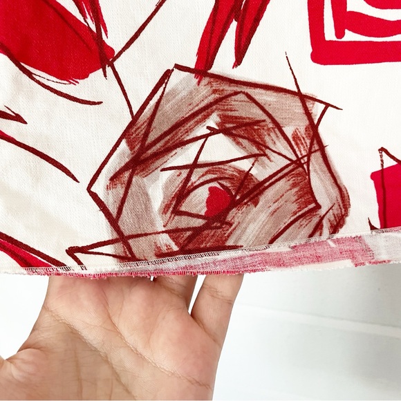 MARNI Geometric Abstract Print Linen Cotton Blend Mini Skirt Size 4-6 Waist 28” - Picture 4 of 9